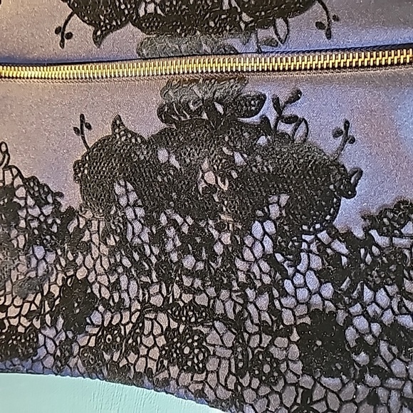 B. DARLIN WOMEN'S, fitted dress size 3/4. Royal blue with black Burnout Velvet - Picture 6 of 11